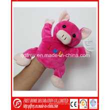 Розовая милая ручная кукольная игрушка из плюшевой свиньи
